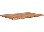 Syfax™ Piano Tavolo 80X60X2,5 Cm Rettangolare Legno Acacia Bordi Vivi