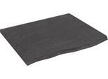 Syfax™ Ripiano Muro Marrone Scuro 60X50X2 Cm Massello Rovere Trattato