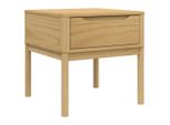 Syfax™ Tavolo Per Lampada Floro 55X55X54 Cm Marrone Cera Legno Di Pino