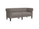 Syfax™ Divano Chesterfield A 2 Posti Tortora In Tessuto