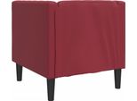 Syfax™ Poltrona Chesterfield Rosso Vino In Pelle Finta
