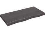 Syfax™ Ripiano Marrone Scuro 100X50X(2-6) Cm Massello Rovere Trattato