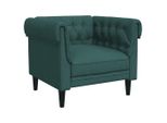 Syfax™ Poltrona Chesterfield Verde Scuro In Tessuto