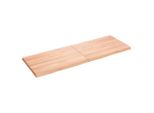 Syfax™ Piano Tavolo Marrone Chiaro 140X50X(2-4) Cm Rovere Non Trattato