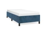Syfax™ Giroletto Senza Materasso Blu Scuro 100X200 Cm In Velluto