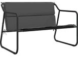 Syfax™ Panca Da Giardino 2 Posti Con Cuscino Antracite In Acciaio