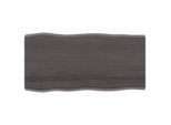 Syfax™ Piano Tavolo Marrone Scuro 100X50X(2-4)Cm Rovere Non Trattato