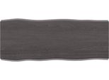 Syfax™ Piano Tavolo Marrone Scuro 100X40X(2-6)Cm Rovere Non Trattato