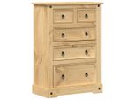 Syfax™ Cassettiera 80X43X114 Cm In Legno Massello Di Pino