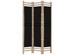 Syfax™ Divisorio Ambienti 3 Pannelli Pieghevole 120 Cm Bambù E Tela