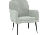 Syfax™ Poltrona Grigio Chiaro 62X79X79 Cm Velluto