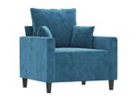 Syfax™ Poltrona Blu 60 Cm Velluto