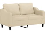 Syfax™ Divano A 2 Posti Crema 140 Cm In Tessuto