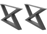 Syfax™ Gambe Per Tavolino 2 Pz Antracite 70X(30-31,3) Cm Acciaio