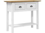 Syfax™ Tavolo Consolle Bodo 91X35X74 Cm Legno Massello Pino Marrone