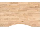 Syfax™ Piano Scrivania 80X50X2,5 Cm Rovere Massello Non Trattato