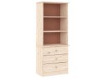 Syfax™ Libreria Con Cassetti Alta 60X35X142 Cm Legno Massello Di Pino