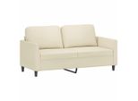 Syfax™ Divano A 2 Posti Crema 140 Cm In Pelle Finta