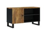Syfax™ Mobile Tv 80X33X46Cm Legno Massello Mango E Legno Multistrato