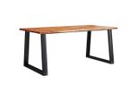 Syfax™ Tavolo Da Pranzo Bordi Vivi 180X90X75 Cm Legno Massello Acacia