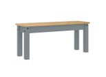 Syfax™ Panca Da Pranzo Panama Grigia 105X30X45 Cm Legno Massello Pino