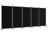 Syfax™ Divisorio A 5 Pannelli Nero 433X180 Cm In Tessuto