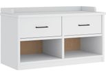 Syfax™ Panca Da Corridoio Sandnes Bianca 87X40X50 Cm In Legno Di Pino