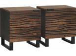 Syfax™ Armadio Da Notte 2 Pcs Noce 40 X 33 X 46 Cm