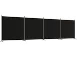 Syfax™ Divisorio A 4 Pannelli Nero 698X180 Cm In Tessuto