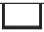 Syfax™ Gambe Per Tavolino Da Caffè A Forma Di U 2 Pz Nere 50X(30-31) Cm Acciaio