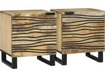Syfax™ Armadio Da Notte 2 Pcs Marrone 40 X 33 X 46 Cm