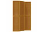 Syfax™ Divisorio Ambienti 3 Pannelli Marrone Scuro Massello Paulownia
