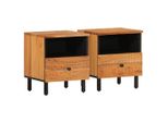 Syfax™ Comodini 2Pz 40X33X46 Cm In Legno Massello Di Acacia
