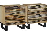 Syfax™ Armadio Da Notte Con Cassetto 2 Pcs Marrone 40 X 33 X 46 Cm