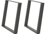 Syfax™ Gambe Per Tavolo Da Pranzo A Forma Di U 2 Pz Antracite 70X(72-73) Cm Acciaio