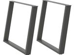 Syfax™ Gambe Per Tavolo Da Pranzo A Forma Di U 2 Pz Antracite 90X(72-73) Cm Acciaio