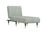 Syfax™ Chaise Longue In Velluto Grigio Chiaro