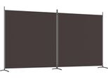Syfax™ Divisorio A 2 Pannelli Marrone 348X180 Cm In Tessuto