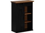 Syfax™ Pensile Halden Con Anta Scorrevole Nero 49X22,5X70 Cm In Pino