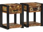 Syfax™ Armadio Da Notte Con Cassetto 2 Pcs Multicolore 40 X 35 X 50 Cm
