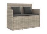 Syfax™ Panca Da Giardino Con Cuscini Grigio Chiaro In Polyrattan