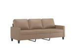 Syfax™ Divano A 3 Posti Cappuccino 180 Cm In Pelle Finta