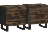 Syfax™ Armadio Da Notte Con Cassetto 2 Pcs Noce 40 X 33 X 46 Cm