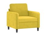 Syfax™ Poltrona Giallo 60 Cm Velluto