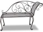 Syfax™ Sdraio Da Giardino 128 Cm In Acciaio Stile Anticato Marrone