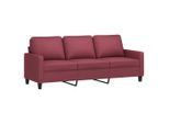 Syfax™ Divano A 3 Posti Rosso Vino 180 Cm In Tessuto