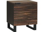 Syfax™ Armadio Da Notte Noce 40 X 33 X 46 Cm Legno Massello Di Acacia