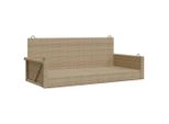 Syfax™ Panchina A Dondolo Beige 119X56X48 Cm In Polyrattan