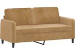 Syfax™ Divano A 2 Posti Marrone 140 Cm In Velluto