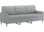 Syfax™ Divano A 3 Posti Grigio Chiaro 180 Cm In Tessuto